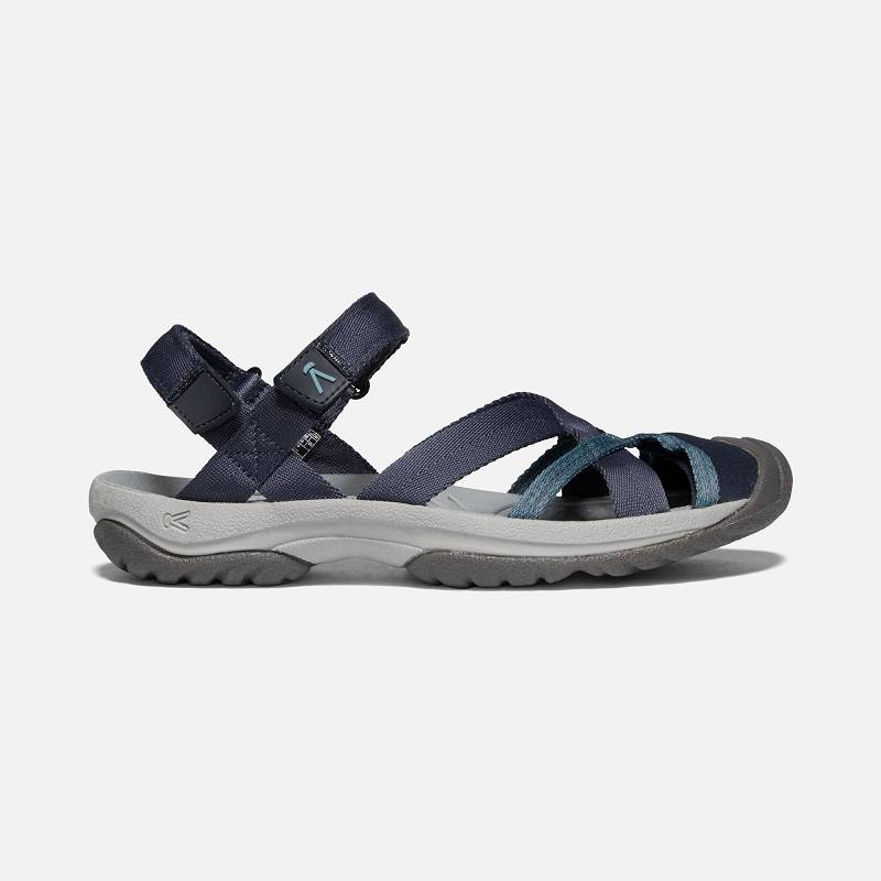 Keen Kira Ankle Strap Trekkingsandalen Damen DE-05498 Deep Blue - Keen Damenschuhe Blau